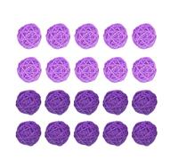 OATIPHO 15 Palline Decorative in Vimini Viola 5 Cm, Resistenti all'Usura, Creative e Semplici, per Decorazioni Natalizie in caffè, Ufficio e Casa, Confezione da 15 Pezzi