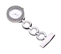 OATIPHO 1pezzi Orologio Da Tasca Per Infermieri Con Design Chic e Diamante Rotante Orologio Medico Da Appendere Per Dottori Spilla Per Infermieri Argento Per Professionisti Della Salute