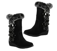 OATIPHO 1pezzi Stivaletto Invernale Donna Tubo Centrale e Ciaspole Calde Materiale Morbido e Suola Per Camminata Facile e Confortevole