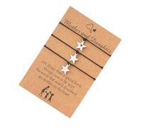 OATIPHO 1set Braccialetti Inossidabile Cinque Punte Regolabili Per Della e Speciali