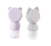 OATIPHO 2 Pezzi Bottiglie Portatili Silicone per Cosmetici Erogatori per Lozione e Shampoo Contenitori Ricaricabili per Viaggio per Casa Stile e