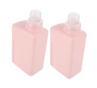 OATIPHO 2 Pezzi Bottiglie Ricaricabili per Detergente Quadrate Dispenser Antigoccia per Gel Lavaggio Ammorbidente e Shampoo da Viaggio Contenitori Liquidi Compatti e Resistenti