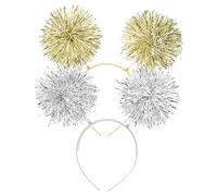 OATIPHO 2 Pezzi Cerchietti Pompom Boppers Accessori per Alla Moda per Feste e Spettacoli Adatti Donne e Ragazze Facili Indossare e Riutilizzabili