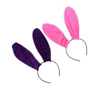 OATIPHO 2 Pezzi Di Cerchietto Con Orecchie Da Coniglio Cerchietto Per Da Donna Cerchietto Per Da Bambina Viola Rosa Per Adulti E Accessori Per Da Bambina