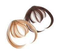 OATIPHO 2 Pezzi Extension Frangetta Clip Posticci per Sintetici Facili Applicare Comfort e Durabilità Eccezionali Colori Variabili per Look Naturale e Integrazione