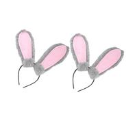OATIPHO 2 Pezzi Fascia Per Orecchie Da Coniglio Costume Peloso Bunny Ears Cosplay Di Orecchie Da Coniglio Cerchietto Per Con Orecchie Da Coniglio Orecchie Pelose Grigio Plastica