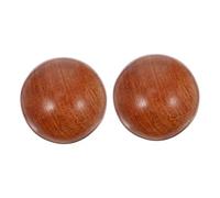 OATIPHO 2 Pezzi Palla Di Fitness Rosse Mano Palle Adulto Pilates Salute Palline Cinesi Per Esercizi Manuali Sfere Di Legno Palissandro Marrone