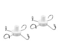 OATIPHO 2 Pezzi Supporto Per Asta Portaflebo In Acciaio Per Supporto Gancio Per Accessori In Acciaio Inossidabile Gancio Per Accessori In Plastica