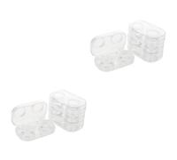 OATIPHO 2 Set Porta Trasparenti Contenitori Per Rigidi E Impermeabili Organizer Compatto Per Viaggi E Casa 4 Pezzi * 2