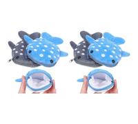 OATIPHO 2 Set Portamonete Per In Peluche Con Squalo Portamonete + Grigio Portamonete Con Squalo Cordino Con Cerniera Portafoglio Per Simpatico Portamonete Simpatici 2 pezzi * 2