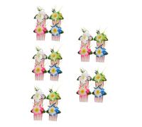 OATIPHO 20 Pezzi Pettini per Plumeria Leggeri e Resistenti Pettini con Tropicale per Vacanze in Spiaggia Matrimoni e Feste Estive Accessori Colorati per Acconciature Boho