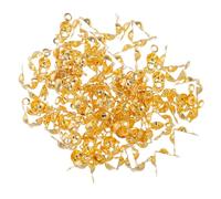 OATIPHO 200 Pezzi Terminali per Perline a Crimpare in Metallo Dorato 4X7Mm Connettori Pieghevoli per Creazione di Gioielli Fai da Te Coprinodi Sicuri per Braccialetti e Collane