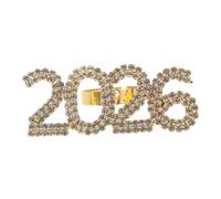 OATIPHO 2026numero Anello Donna Regolabile Numeri e Strass Fascia Aperta Flessibile Design Unisex Leggero Adatto per Tutti i Giorni e Serate Speciali