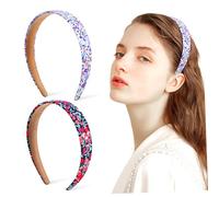 OATIPHO 2pezzi Fascia Larga Per Capelli Donna in Tessuto Fasce Spesse Per Capelli Da Donna Fasce Per Per Ragazze Adolescenti e Donne Design Ampio e Vestibilità Sicura Per Vari Utilizzi