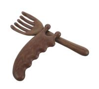 OATIPHO 2pezzi Pettine Massaggiante in Legno Di Sandalo Naturale Con Impugnatura Pettine Denti Larghi Per Massaggi Al Capelluto Strumento Guasha Per Pulizia Del Capelluto e Miglioramento d