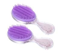 OATIPHO 2pezzi Spazzola Portatile Per Capelli Districante Setole Morbide Adatta Per Capelli Ricci e Spessi Per Uso Domestico Viaggio Per Bambine e Ragazzo Ragazza Ragazza Piccoli