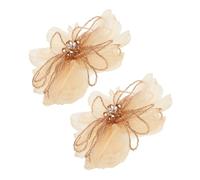 OATIPHO 2pezzi Spilla Fiore Organza Grande per Abiti Donna Spilla Fiore Stoffa Retrò Accessori Floreali per Vestiti da Banchetto