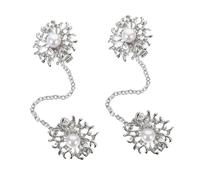 OATIPHO 2pezzi Spilla per Mantello Perle Artificiali Fermaglio per Scialle in Lega di Accessorio Elegante per Abiti da Donna Pack