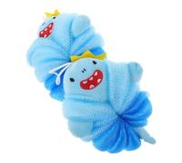 OATIPHO 2pezzi Spugne da Bagno per Ragazzo Ragazza Cartoni Animati Spugna per Corpo Forma di Squalo per Ragazzo Ragazza Piccoli Rete da Bagno Palline per Bagnetto