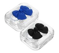 OATIPHO 2sets Custodia per Lenti Contatto Portatile Piccolo Contenitore Ermetico per Lenti Cosmetiche da Viaggio per Strumento per Rimozione per Trasporto e Uso Quotidiano