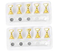 OATIPHO 2sets Espositore Per Unghie Finte Supporto in Cristallo Galvanizzato Design a Scacchiera in Acrilico Per Unghie Finte Include Supporti