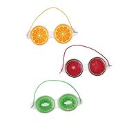 OATIPHO 3 Pezzi Maschera per Occhi Rinfrescanti PVC per Alleviare Affaticamento e Gonfiore Gel Eye Mask per Uso Anguria Kiwi