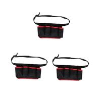 OATIPHO 3 Pezzi Multi Pocket Tool Waist Bag With Extended Zipper Adjustable Belt For Gardeners Cleaners And Service Professionals Large Capacity Organizer For Outdoor Use