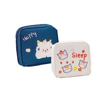 OATIPHO 3 Set Borsa Sanitaria Cartoon Per Assorbenti Sacchetto Oxford Per Organizzazione Accessori E Resistente Per Viaggi E Uso 2 Pezzi*3