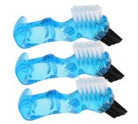 OATIPHO 3pezzi Spazzolini Protesi Dentali Portatili Piccoli e Multifunzionali Doppia Azione Per Pulizia Leggeri e Pratici Per Viaggio e Uso Quotidiano