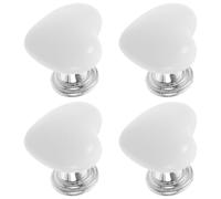 OATIPHO 4 Pezzi Aiuto per Pulsante Wc a Forma di Cuore Accessori per Pulsante Serbatoio Wc Bianchi Facile Installazione per Accessori Bagno Funzionali