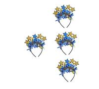 OATIPHO 4 Pezzi Fascia per Eid Mubarak con Stelle e Accessorio e Confortevole per Feste Ramadan e Celebrazioni Islamiche Decorazione Festiva Resistente e