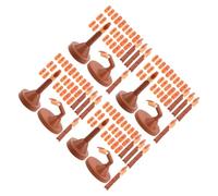 OATIPHO 4 Set Mano per Unghie con Dita Articolate Flessibili Marrone per Manicure Art con Base Rimovibile per Addestramento e Tecniche Ricostruzione