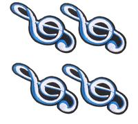 OATIPHO 4 Toppe Ricamate Fai da Te a Forma di Note Musicali Applicazioni Decorative Compatte da Stirare per Cappelli Cappotti e Vestiti Accessori Multifunzione per Abbellire