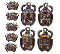 OATIPHO 48 Pezzi Ciondoli Insetto Strass 26X16Mm per Creazione Gioielli Fai da Te Accessori per Collane e Braccialetti Unisex Ornamenti Decorativi Ispirati All’Antico Egitto