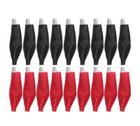 OATIPHO 48 Pinze a Coccodrillo Isolate Rosso e Nero con Morsetti di Elettrici Protettivi, Clip per Cavi di Test con Molla Robusta, per Strumenti di Misura e Riparazioni Elettriche