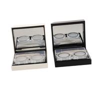 OATIPHO 4pezzi Porta Lenti Contatto da Viaggio Custodia Compatta per Lenti Contatto Finestra Trasparente e Doppi Scomparti Antiscivolo per Trasporto e Conservazione in Movimento