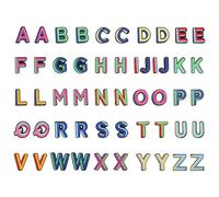 OATIPHO 52 Toppe Termoadesive Lettere Colorate Applique Alfabeto da Cucire per Abbigliamento Borse e Accessori Set da 2 Confezioni per Decorazioni Fai-da-Te e Riparazioni