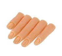 OATIPHO 5pezzi Dita di Manichino in Silicone per Esercitarsi le Unghie Pratica le Dita per Manicure Finte Realistiche per Nail Art Esercitazione le Unghie per Mani Strumento