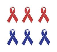 OATIPHO 6 pezzi Spille Nastro Rosso Consapevolezza Fermagli da Giacca in Lega Resistente per Beneficenza e Fundraising Accessori per Party e Campagne di Sensibilizzazione