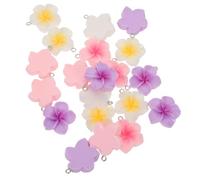 OATIPHO 60 Pezzi Mini Pendente in Resina Leggera Charm Frangipani Colorati per Boho Braccialetti Cavigliere e Accessori Estivi