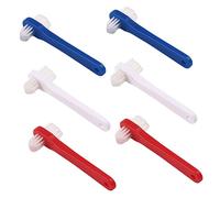 OATIPHO 6pezzi Spazzolino per Denti Finti Doppia Testina da Comodo per Pulizia delle Protesi Dentarie Leggero e Portatile per Uso Domestico