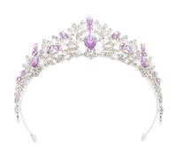OATIPHO Accessori per a principessa accessori per per la sposa Nozze Tiara per la sposa nuziale fascia da sposa Fascia per da sposa strass Viola,porpora