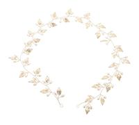 OATIPHO Accessori Per Capelli Dorati Foglie e Tralcio Fascia Lunga Per Donne e Ragazze Da Matrimonio e Festa