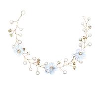 OATIPHO Accessori Per Da Sposa Per Feste Floreali Per Matrimoni Per Copricapo In Argento Perle Accessori Per Con Fiori Per Rivelazione Della Sposa Cerchietto