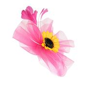 OATIPHO Accessori Per Girasole Maglia Fascia Delirio Abbigliamento Vestito Pizzo Fiori Gloria Floreale Abbellito Cappello Affascinante Cappello Da Donna Affascinante Roseo