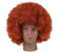 OATIPHO Afro Corto Riccio per Donne Nere Parrucca Sintetica Resistente al Calore Morbida e Leggera per Feste Cosplay e Uso Quotidiano Mogano