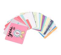 OATIPHO Biglietti per Pranzo per 60 Pezzi in Carta Colorata Cartoni Animati Piccoli Biglietti Positivi Riutilizzabili per Lunch Box per Scuola e Feste di Compleanno