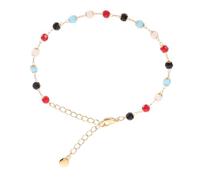 OATIPHO Bracciale Regolabile Perle Naturali Barocche e Pietre Preziose Lapislazzuli, Catena in Acciaio Inox, Gioielli Donna Per Occasioni Quotidiane e Regalo Affettuoso