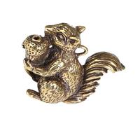 OATIPHO Bruciatore di Incenso in Ottone a Forma di Scoiattolo, Porta Incenso Creativo per Aromaterapia, Ornamento Decorativo per Casa e Cerimonia del Tè, Portachiavi Artigianale Robusto
