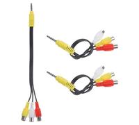 OATIPHO Cavo Adattatore Av 3 in 1 Femmina 35Mm a 3 Testa Estesa Cavo Multiuso per Ricevitore Satellitare e TV Trasmissione Audio Video Alta Definizione Set da 3 Pezzi